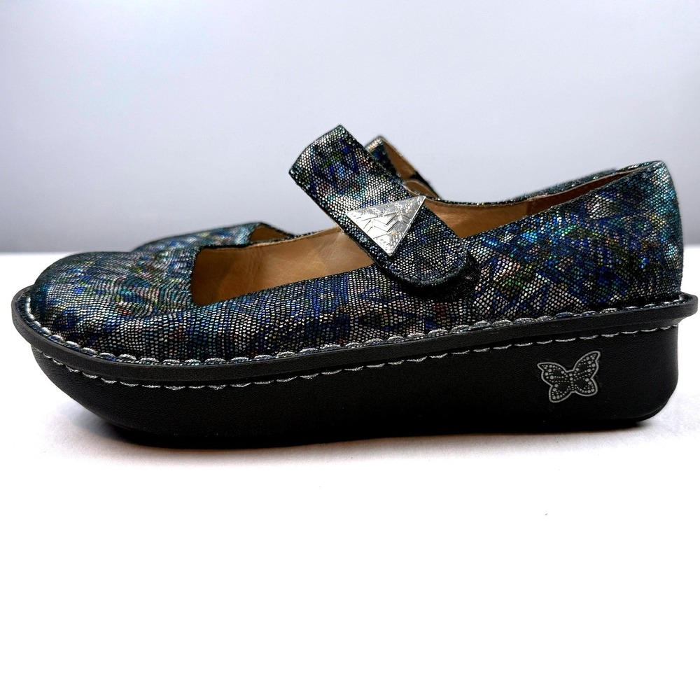 Alegria Paloma Mary Jane PAL-321 Iridescent Mosiac Leather Nursing Shoes-Sz 37 - Picture 3 of 8